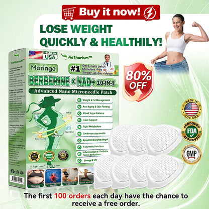 🔥Official Store | 🍋 Aetherium™ Moringa & Berberine 10-IN-1 Advanced Nano Microneedle Patch (Once Daily, visible changes in 7 days) ✅ Obesity, Diabetes, Sleep Apnea, And Joint Issues