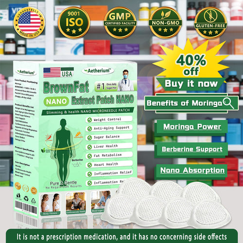 🌟 Official Store | 🍋 Aetherium™ Moringa & Berberine 10-IN-1 Advanced Nano Microneedle Patch (Once Daily, visible changes in 7 days) ✅ Obesity, Diabetes, Sleep Apnea, And Joint Issues