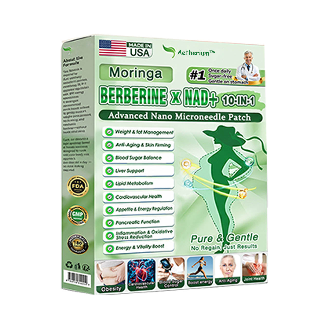 🔥Official Store | 🍋 Aetherium™ Moringa & Berberine 10-IN-1 Advanced Nano Microneedle Patch (Once Daily, visible changes in 7 days) ✅ Obesity, Diabetes, Sleep Apnea, And Joint Issues