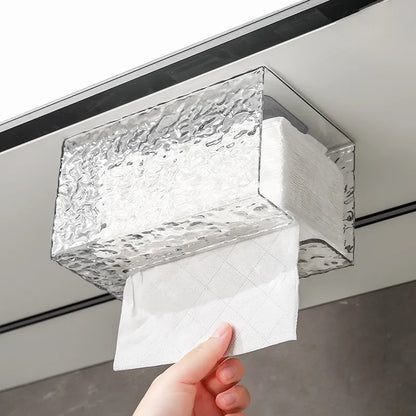 Glacier Style Wall-Mounted Tissue Box – Acrylic Paper Towel Holder