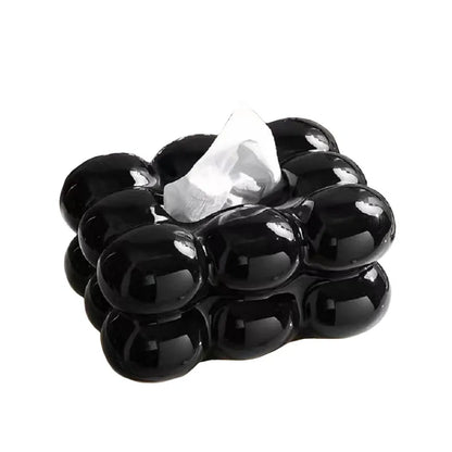 Ceramic Tissue Box with Drawer – Cotton Candy Style Holder