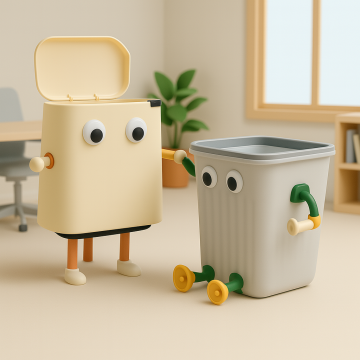 Funny Stick-On Legs & Hook Hands – Decor for Tissue Box or Bin