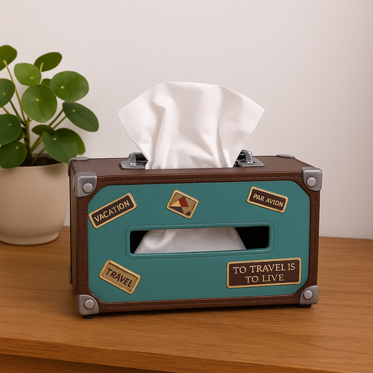 Vintage Radio-Style Tissue Holder for Home & Office